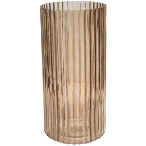 Daphne Ribbed Vase - Glass - L15 x W15 x H23 cm - Apricot Daphne Ribbed Vase - Glass - L15 x W15 x H23 cm - Apricot