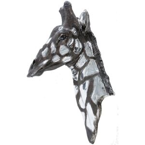 Dappled Giraffe Head Wall Plaque - Resin - L40 x W76 x H23 cm - Silver/Black Dappled Giraffe Head Wall Plaque - Resin - L40 x W76 x H23 cm - Silver/Black