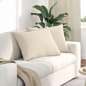 Sofa Pillows 2 pcs Beige 70 x 50 cm Fabric vidaXL Sofa Pillows 2 pcs Beige 70 x 50 cm Fabric vidaXL
