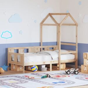 Vidaxl - Day Bed with Roof without Mattress 90x190 cm Single Solid Wood Vidaxl - Day Bed with Roof without Mattress 90x190 cm Single Solid Wood