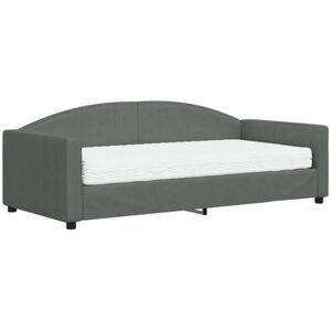 Daybed with Mattress Blue Dark Grey 90x190 cm Fabric vidaXL Daybed with Mattress Blue Dark Grey 90x190 cm Fabric vidaXL