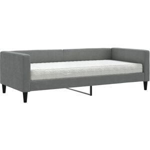 Daybed with Mattress Dark Grey 90x190 cm Fabric vidaXL Daybed with Mattress Dark Grey 90x190 cm Fabric vidaXL