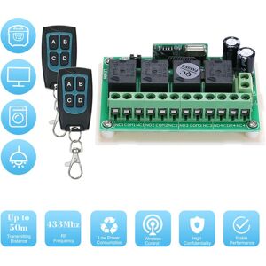 Linghhang - dc 12V 4 Way Controller + 4 Key Remote Control Switch 433Mhz 1527 Chip with 2 Remote Controls AK-RK04S-II + AK-FS04A 2 V3.0 Linghhang - dc 12V 4 Way Controller + 4 Key Remote Control Switch 433Mhz 1527 Chip with 2 Remote Controls AK-RK04S-II + AK-FS04A 2 V3.0
