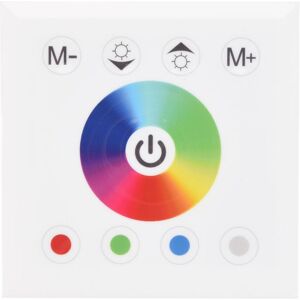 TLILY DC12V-24V RGB / RGBW Wall Mounted Touch Panel Controller Glass Dimmer Switch for LED Strips Lamp White TLILY DC12V-24V RGB / RGBW Wall Mounted Touch Panel Controller Glass Dimmer Switch for LED Strips Lamp White