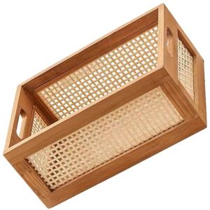 Tlily - Decorative Basket Book Storage Woven Baskets for Storage Basket Organizing Nursery Bedroom Rattan Bathroom(L) Tlily - Decorative Basket Book Storage Woven Baskets for Storage Basket Organizing Nursery Bedroom Rattan Bathroom(L)