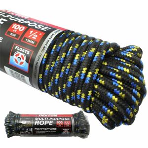 Dekton - Utility Diamond Braided Polypropylene Multi Purpose Rope 13mm x 30m Dekton - Utility Diamond Braided Polypropylene Multi Purpose Rope 13mm x 30m