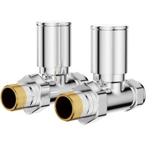 Wholesale Domestic - Dias Chrome Round Straight Radiator Valves Wholesale Domestic - Dias Chrome Round Straight Radiator Valves