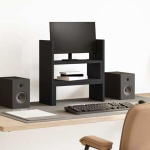 Vidaxl - Desk Organiser Adjustable Black 40x17x41 cm Engineered Wood Vidaxl - Desk Organiser Adjustable Black 40x17x41 cm Engineered Wood