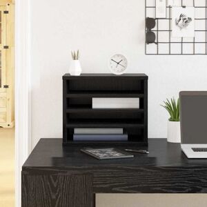 Desk Organiser Black Oak 36 x 26 x 29.5 cm Engineered wood Vidaxl Desk Organiser Black Oak 36 x 26 x 29.5 cm Engineered wood Vidaxl