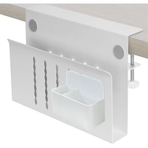 TLILY Desk Side Storage Under Storage, Steel Hanging Organizer, Laptop Holder, with Pen Holder,Desk Holder,B TLILY Desk Side Storage Under Storage, Steel Hanging Organizer, Laptop Holder, with Pen Holder,Desk Holder,B