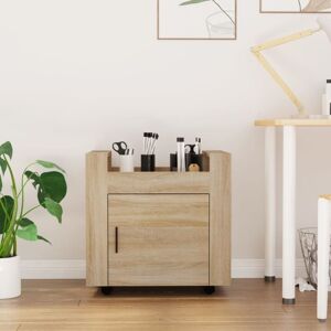 Desk Trolley Sonoma Oak 60x45x60 cm Engineered Wood Vidaxl Desk Trolley Sonoma Oak 60x45x60 cm Engineered Wood Vidaxl