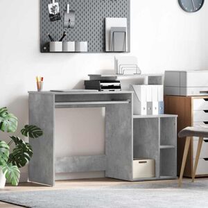 Desk with Storage with Shelf Concrete grey 120.5 x 44 x 88.5 cm Vidaxl Desk with Storage with Shelf Concrete grey 120.5 x 44 x 88.5 cm Vidaxl