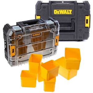 Dewalt DWST1-70703 TStak II + DWST1-71194 TStak Clear Lid Stackable Tool Boxes Dewalt DWST1-70703 TStak II + DWST1-71194 TStak Clear Lid Stackable Tool Boxes