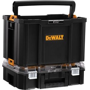 Dewalt - Tstak Tool Carry Open Tote Tool Box Carrier + Clear Organiser - Twin Pack Dewalt - Tstak Tool Carry Open Tote Tool Box Carrier + Clear Organiser - Twin Pack