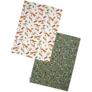 Leopard Print Set of 2 Tea Towels - Dexam Leopard Print Set of 2 Tea Towels - Dexam