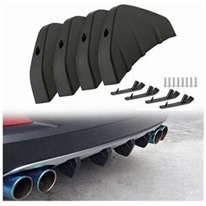 TRIMEC Diffuseur de Spoiler de Pare-Chocs Arrière pour Voiture pour Pare-Chocs de Requin Becquet Arrière Accessoire Auto de Protection Décoration 4 pcs Noir TRIMEC Diffuseur de Spoiler de Pare-Chocs Arrière pour Voiture pour Pare-Chocs de Requin Becquet Arrière Accessoire Auto de Protection Décoration 4 pcs Noir