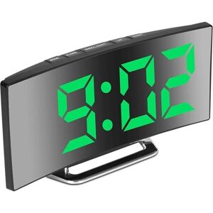 WOIYIC Digital Alarm Clock for Bedrooms, 7'' LED Mirror Screen, 2 Brightness, 12/24H, Temperature, Date, Night Light, Snooze, USB Powered, Memory WOIYIC Digital Alarm Clock for Bedrooms, 7'' LED Mirror Screen, 2 Brightness, 12/24H, Temperature, Date, Night Light, Snooze, USB Powered, Memory