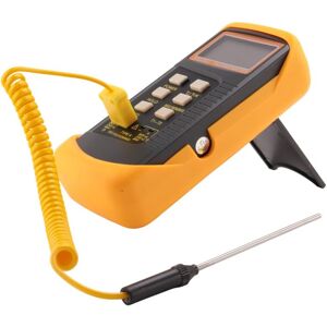 TLILY Digital K-Type Thermocouple Thermometer (-50-1300°C) with Dual Channels 4 Probes Handheld High Temperature TLILY Digital K-Type Thermocouple Thermometer (-50-1300°C) with Dual Channels 4 Probes Handheld High Temperature