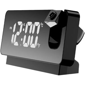 Tlily - Digital Mirror 180° Projector on Ceiling Bedside Alarm Clock usb Charging for Bedroom Living Room Black Tlily - Digital Mirror 180° Projector on Ceiling Bedside Alarm Clock usb Charging for Bedroom Living Room Black