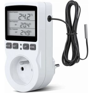 Cyslmuk - Digital Temperature Controller, Thermostat Socket Heating Cooling lcd Temperature Controller, 200v-250v for Firm Temperature Controller Cyslmuk - Digital Temperature Controller, Thermostat Socket Heating Cooling lcd Temperature Controller, 200v-250v for Firm Temperature Controller