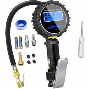 Csparkv - Digital Tire Pressure Gauge 250 psi, High Accurate Digital Tire Pressure Gauge with Inflator Gun for Car Motorcycle Bikes, 2 aaa Batteries, Csparkv - Digital Tire Pressure Gauge 250 psi, High Accurate Digital Tire Pressure Gauge with Inflator Gun for Car Motorcycle Bikes, 2 aaa Batteries,