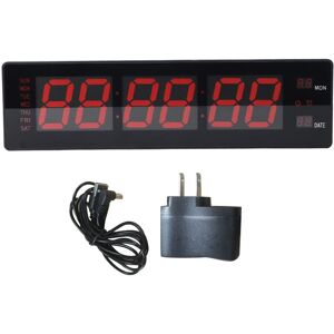 GROOFOO Digital Wall Clock LED Hourly Chime Silent Power Failure Memory 8 Alarms Temperature Display Red Big Digits Wall Clock US Plug 100‑240V GROOFOO Digital Wall Clock LED Hourly Chime Silent Power Failure Memory 8 Alarms Temperature Display Red Big Digits Wall Clock US Plug 100‑240V