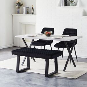 CLIPOP Velvet Dining Bench 2-Seater with Metal Frame Padded Kitchen Ottoman Stool for Dining Room Bedroom Living Room, End Bed Bench, Window Seat Bench, CLIPOP Velvet Dining Bench 2-Seater with Metal Frame Padded Kitchen Ottoman Stool for Dining Room Bedroom Living Room, End Bed Bench, Window Seat Bench,