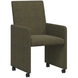 Dining Chairs with Wheels 2 pcs Army green 57 x 66 x 94 cm vidaXL Dining Chairs with Wheels 2 pcs Army green 57 x 66 x 94 cm vidaXL