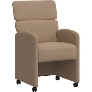 Dining Chairs with Wheels 2 pcs Cappuccino 58 x 65 x 98 cm vidaXL Dining Chairs with Wheels 2 pcs Cappuccino 58 x 65 x 98 cm vidaXL