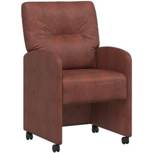 Dining Chairs with Wheels 2 pcs Shiny brown 57 x 67 x 95 cm vidaXL Dining Chairs with Wheels 2 pcs Shiny brown 57 x 67 x 95 cm vidaXL