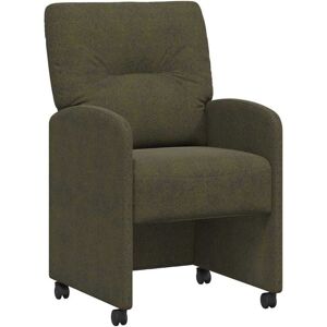 Dining Chairs with Wheels 2 pcs Army green 57 x 67 x 95 cm vidaXL Dining Chairs with Wheels 2 pcs Army green 57 x 67 x 95 cm vidaXL