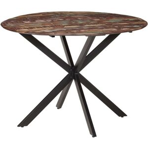 BONNEVIE Dining Table 110x78 cm Solid Wood Reclaimed and Steel CFW193245 BONNEVIE Dining Table 110x78 cm Solid Wood Reclaimed and Steel CFW193245