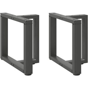 Coffee Table Legs T-Shaped 2 pcs Anthracite 50x25x(42-43) cm Steel vidaXL Coffee Table Legs T-Shaped 2 pcs Anthracite 50x25x(42-43) cm Steel vidaXL
