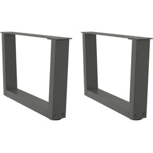 Coffee Table Legs V-Shape 2 pcs Anthracite 60x(30-31.3) cm Steel Vidaxl Coffee Table Legs V-Shape 2 pcs Anthracite 60x(30-31.3) cm Steel Vidaxl