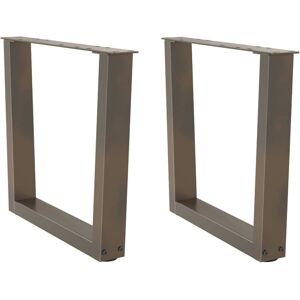 Coffee Table Legs V-Shape 2 pcs Natural Steel 60x(42-43.3) cm Steel Vidaxl Coffee Table Legs V-Shape 2 pcs Natural Steel 60x(42-43.3) cm Steel Vidaxl