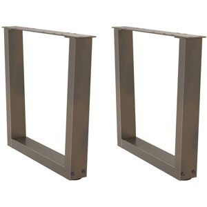 Coffee Table Legs V-Shape 2 pcs Natural Steel 50x(42-43.3) cm Steel vidaXL Coffee Table Legs V-Shape 2 pcs Natural Steel 50x(42-43.3) cm Steel vidaXL