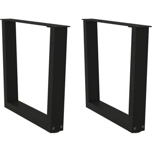 Vidaxl - Coffee Table Legs V-Shape 2 pcs Black 60x(42-43.3) cm Steel Vidaxl - Coffee Table Legs V-Shape 2 pcs Black 60x(42-43.3) cm Steel