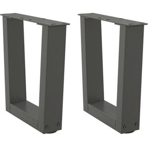 Coffee Table Legs V-Shape 2 pcs Anthracite 40x(30-31.3) cm Steel vidaXL Coffee Table Legs V-Shape 2 pcs Anthracite 40x(30-31.3) cm Steel vidaXL