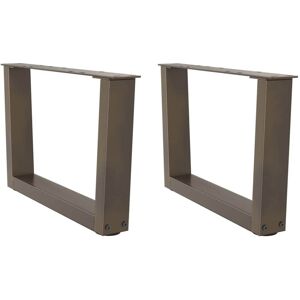 Coffee Table Legs V-Shape 2 pcs Natural Steel 50x(30-31.3) cm Steel Vidaxl Coffee Table Legs V-Shape 2 pcs Natural Steel 50x(30-31.3) cm Steel Vidaxl