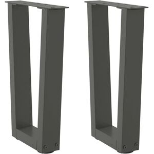 Coffee Table Legs V-Shape 2 pcs Anthracite 28x(42-43.3) cm Steel Vidaxl Coffee Table Legs V-Shape 2 pcs Anthracite 28x(42-43.3) cm Steel Vidaxl