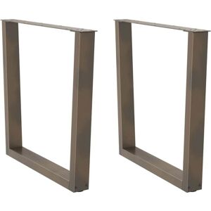 Dining Table Legs V-Shape 2 pcs Natural Steel 80x(72-73.3) cm Steel Vidaxl Dining Table Legs V-Shape 2 pcs Natural Steel 80x(72-73.3) cm Steel Vidaxl