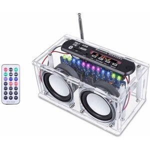 TLILY DIY Bluetooth Speaker Kit,Recording Function FM Radio Soldering Practice Kit with LED Spectrum and Remote Control TLILY DIY Bluetooth Speaker Kit,Recording Function FM Radio Soldering Practice Kit with LED Spectrum and Remote Control