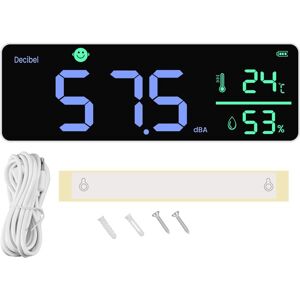 TLILY DM1306D Digital Decibel Sound Meter Smart Wall Mounted Noise Detector 30-130DB Temperature and Humidity Monitor TLILY DM1306D Digital Decibel Sound Meter Smart Wall Mounted Noise Detector 30-130DB Temperature and Humidity Monitor