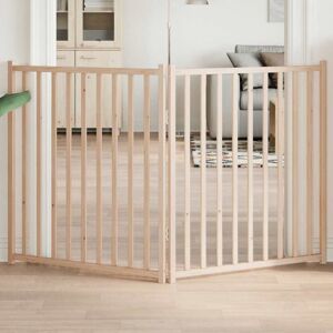 Dog Gate Foldable 2 Panels 160 cm Solid Wood Fir vidaXL Dog Gate Foldable 2 Panels 160 cm Solid Wood Fir vidaXL