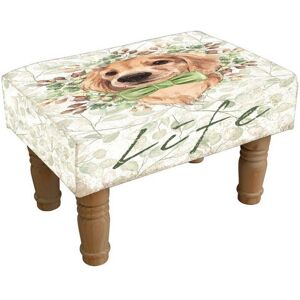 Dog Print Design Footstool - L26 x W40 x H26 cm Dog Print Design Footstool - L26 x W40 x H26 cm
