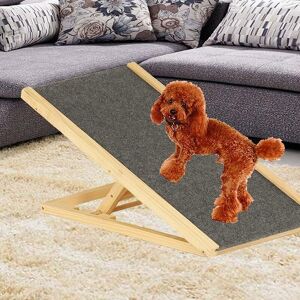 Briefness - Dog Ramp Solid Wooden Pet Ramp Car Sofa Dog Ladder 30cm/40cm Height Adjustable w/Non-slip Carpet Safety Pets Ladder Stairs Folding Ramp Briefness - Dog Ramp Solid Wooden Pet Ramp Car Sofa Dog Ladder 30cm/40cm Height Adjustable w/Non-slip Carpet Safety Pets Ladder Stairs Folding Ramp