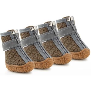 Groofoo - Dog Shoes for Small Dogs Breathable Dog Booties with Reflective Strips Puppy Paw Protector for Outdoors Hiking Climbing Walking Camping 5 Groofoo - Dog Shoes for Small Dogs Breathable Dog Booties with Reflective Strips Puppy Paw Protector for Outdoors Hiking Climbing Walking Camping 5