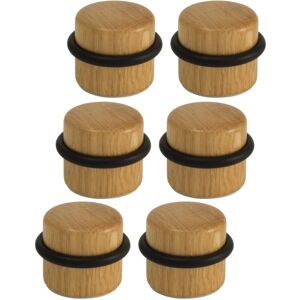 Aougo - Doorstops - Wooden Adhesive Doorstop for Flooring - Doorstops Protection for Doors and Walls - Pack 6 units (Oak) Aougo - Doorstops - Wooden Adhesive Doorstop for Flooring - Doorstops Protection for Doors and Walls - Pack 6 units (Oak)