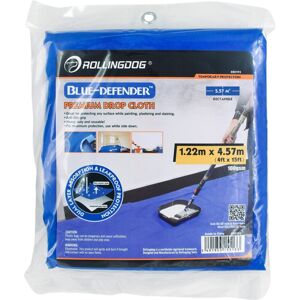 Draper 09664 ROLLINGDOG BLUE-DEFENDER 8482 Premium Drop Cloth, 1.2 x 4.5m Draper 09664 ROLLINGDOG BLUE-DEFENDER 8482 Premium Drop Cloth, 1.2 x 4.5m