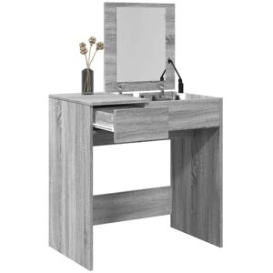 Vidaxl - Dressing Table with Mirror Grey Sonoma 73x46.5x120 cm Vidaxl - Dressing Table with Mirror Grey Sonoma 73x46.5x120 cm